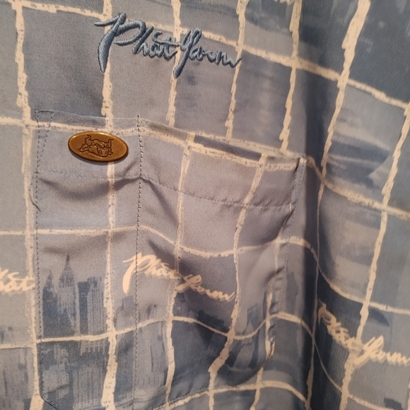Phat Farm Large Dress Shirt Blue - Picture 4 of 6